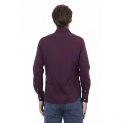 Camicia in cotone bordeaux - XL