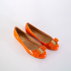 Ballerine Varina in pelle arancione - EU34/US4