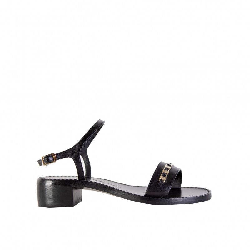 Sandali Tremiti in Pelle Nera - EU35.5/US5.5