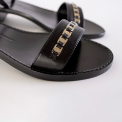 Sandali Tremiti in Pelle Nera - EU35.5/US5.5