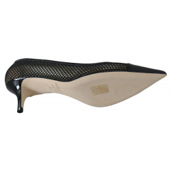 Décolleté Amika 50 in rete nera e pelle - EU37/US6.5