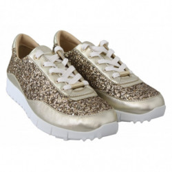 Sneakers Monza anticate in pelle color oro - EU35/US5