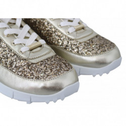 Sneakers Monza anticate in pelle color oro - EU35/US5