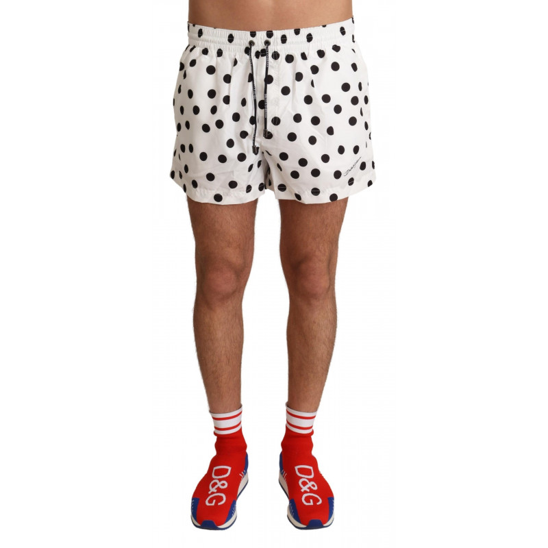 Costumi da bagno pantaloncini da spiaggia a pois bianchi - IT6- L