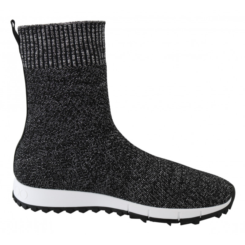 Sneakers Norvegia in mix di lurex argento nero - EU37.5/US7.5