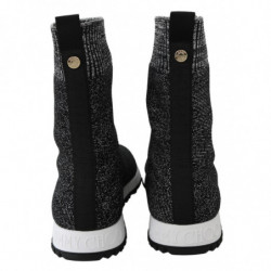 Sneakers Norvegia in mix di lurex argento nero - EU37.5/US7.5