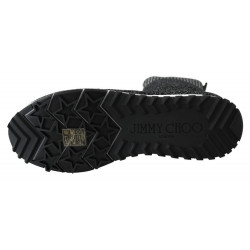 Sneakers Norvegia in mix di lurex argento nero - EU37.5/US7.5