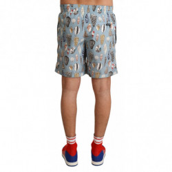 Pantaloncini da bagno blu Seashell Beachwear - IT3 - XS