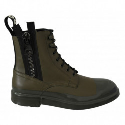 Stivali in pelle verde con...