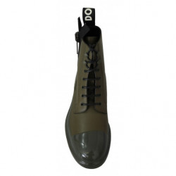 Stivali in pelle verde con cerniera Scarpe da uomo - EU39/US6