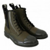 Stivali in pelle verde con cerniera Scarpe da uomo - EU39/US6