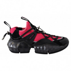 Sneaker in pelle nera rosa...