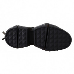 Sneaker in pelle nera rosa con diamanti - EU40/US10