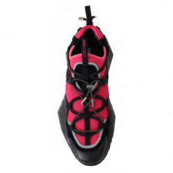 Sneaker in pelle nera rosa con diamanti - EU40/US10