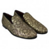 Scarpe mocassini da uomo con motivo jacquard dorato - EU39/US6