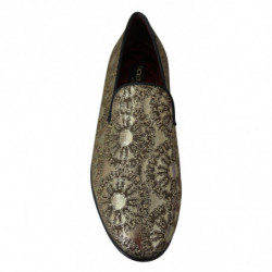 Scarpe mocassini da uomo con motivo jacquard dorato - EU40/US7