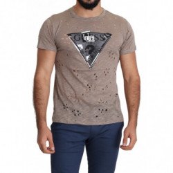 T-shirt casual traforata da...