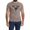 T-shirt casual traforata da uomo stampa logo elasticizzato cotone m
