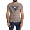 T-shirt casual traforata da uomo stampa logo elasticizzato cotone m