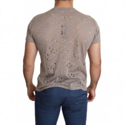 T-shirt casual traforata da uomo stampa logo elasticizzato cotone m