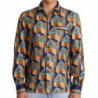 Camicia da uomo in seta con logo DG multicolore - IT38 - XXS