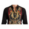 Camicia da uomo in seta con logo verde viola - IT38 - XS
