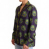 Camicia da uomo in seta con logo verde viola - IT38 - XS