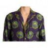 Camicia da uomo in seta con logo verde viola - IT38 - XS