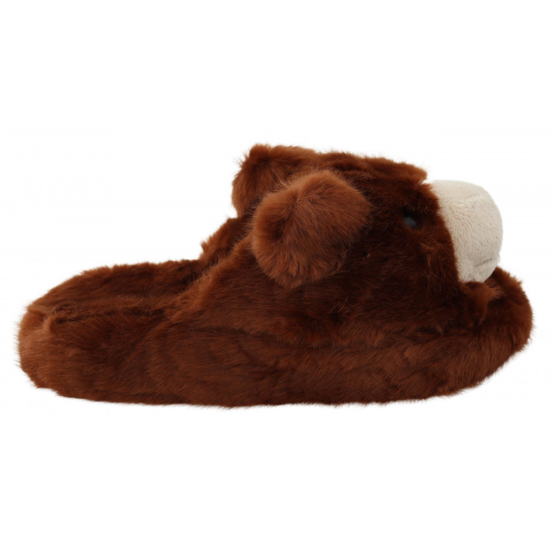 Scarpe sandali con pantofole marroni con orsacchiotto - EU42/US9