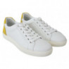 Scarpe da ginnastica basse in pelle bianca gialla - EU40/US7