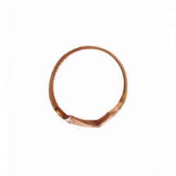 Anello trasparente da donna in oro rosa e argento 925 - EU47 - US4