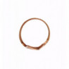 Anello trasparente da donna in oro rosa e argento 925 - EU47 - US4