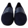 Pantofole mocassini caimano in pelle scamosciata blu - EU40/US7