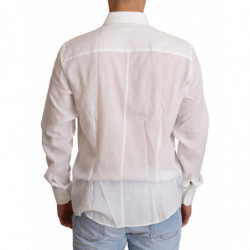 Camicia MARTINI in cotone bianco con motivo floreale - IT41 - L