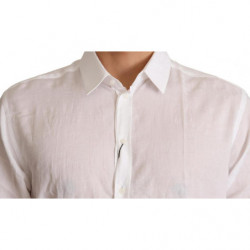Camicia MARTINI in cotone bianco con motivo floreale - IT41 - L