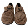 Scarpe da uomo in pelle derby scamosciata intrecciata beige - EU39/US6