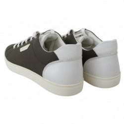 Scarpe da ginnastica basse in pelle verde bianco - EU39.5/US6.5
