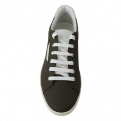 Scarpe da ginnastica basse in pelle verde bianco - EU39/US6