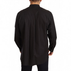 Camicia elegante nera in cotone 100%. - IT38 - XS
