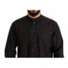 Camicia elegante nera in cotone 100%. - IT38 - XS