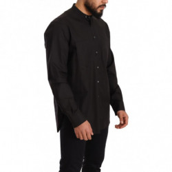 Camicia elegante nera in cotone 100%. - IT38 - XS