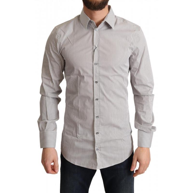 Camicia SICILY da uomo slim fit in cotone grigio - IT38 - XS