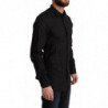 Camicia da uomo slim fit in cotone nero ORO - IT38 - XS