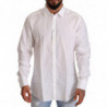 Camicia MARTINI da uomo slim fit in cotone bianco - IT44 - 3XL