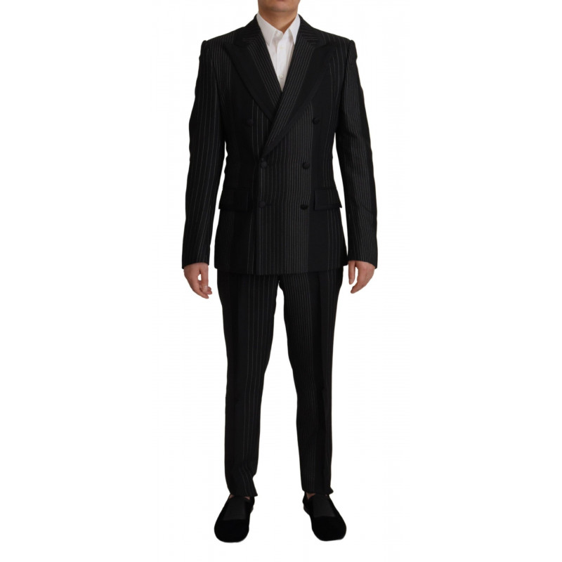 Abito formale in 2 pezzi di rayon a strisce nere - IT48 - M