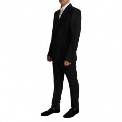 Abito formale in 2 pezzi di rayon a strisce nere - IT48 - M