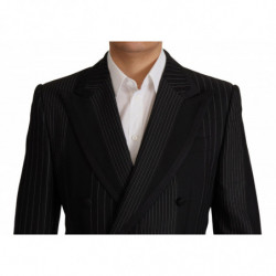 Abito formale in 2 pezzi di rayon a strisce nere - IT48 - M