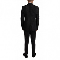 Abito formale in 2 pezzi di rayon a strisce nere - IT48 - M