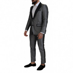 Abito MARTINI formale in 2 pezzi con motivo argento - IT50 - L