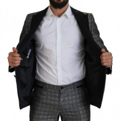 Abito MARTINI formale in 2 pezzi con motivo argento - IT50 - L